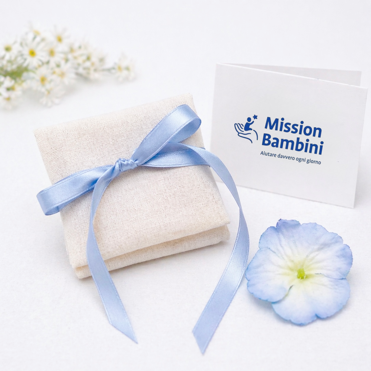 Bustina portaconfetti azzurro